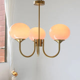Tyalez Bubble Pink Glass Marshmallow Chandelier