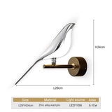Tyalez Modern Led Art Design Bird Wall Light