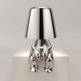 Tyalez Cute Gold Man Statue LED Table Lamp