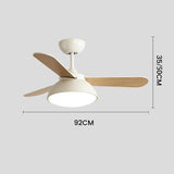 Tyalez Modern Simple Flush Ceiling Fan With LED Lighting