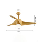 Simple Flush Ceiling Fan With LED Light And Remote