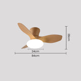 Natural Wood Stylish Ceiling Fan With LED Light