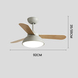 Tyalez Modern Simple Flush Ceiling Fan With LED Lighting