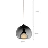 Modern Handblown Glass Globe Ceiling Light