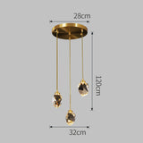 Tyalez Creative Modern Crystal Gold Raindrop Chandelier