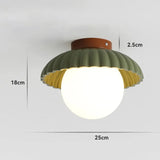 Cream Bud Glass Flush Ceiling Light