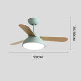 Tyalez Modern Simple Flush Ceiling Fan With LED Lighting