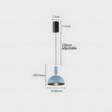 Bauhaus Nordic Style Stained Glass LED  Pendant Light
