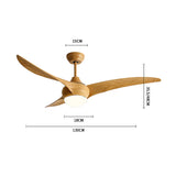 Simple Flush Ceiling Fan With LED Light And Remote