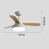 Tyalez Modern Simple Flush Ceiling Fan With LED Lighting