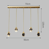 Tyalez Creative Modern Crystal Gold Raindrop Chandelier