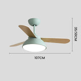 Tyalez Modern Simple Flush Ceiling Fan With LED Lighting