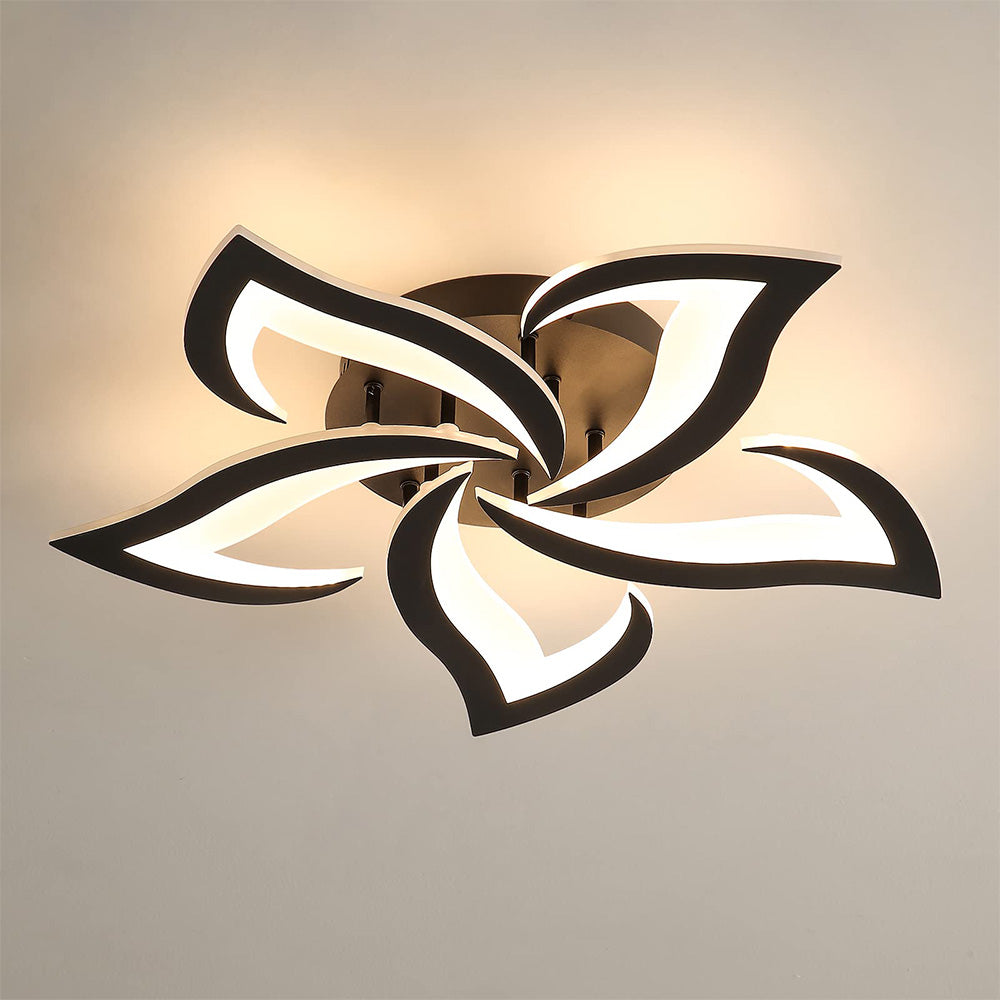 Tyalez Contemporary Flower Shape Iron LED Ceiling Light For Living Room