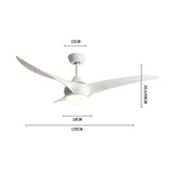 Simple Flush Ceiling Fan With LED Light And Remote
