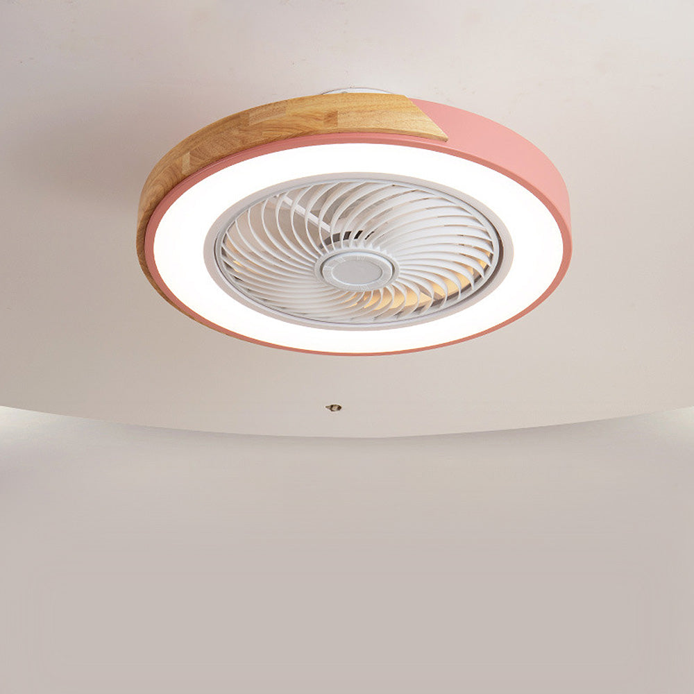 Tyalez Modern Wood Ceiling Fans With LED Lights