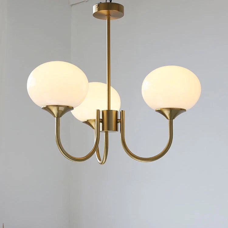 Tyalez Bubble Pink Glass Marshmallow Chandelier