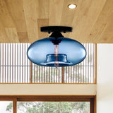 Industrial-Style Globe Glass Ceiling Lamp for Corridor & Entryway