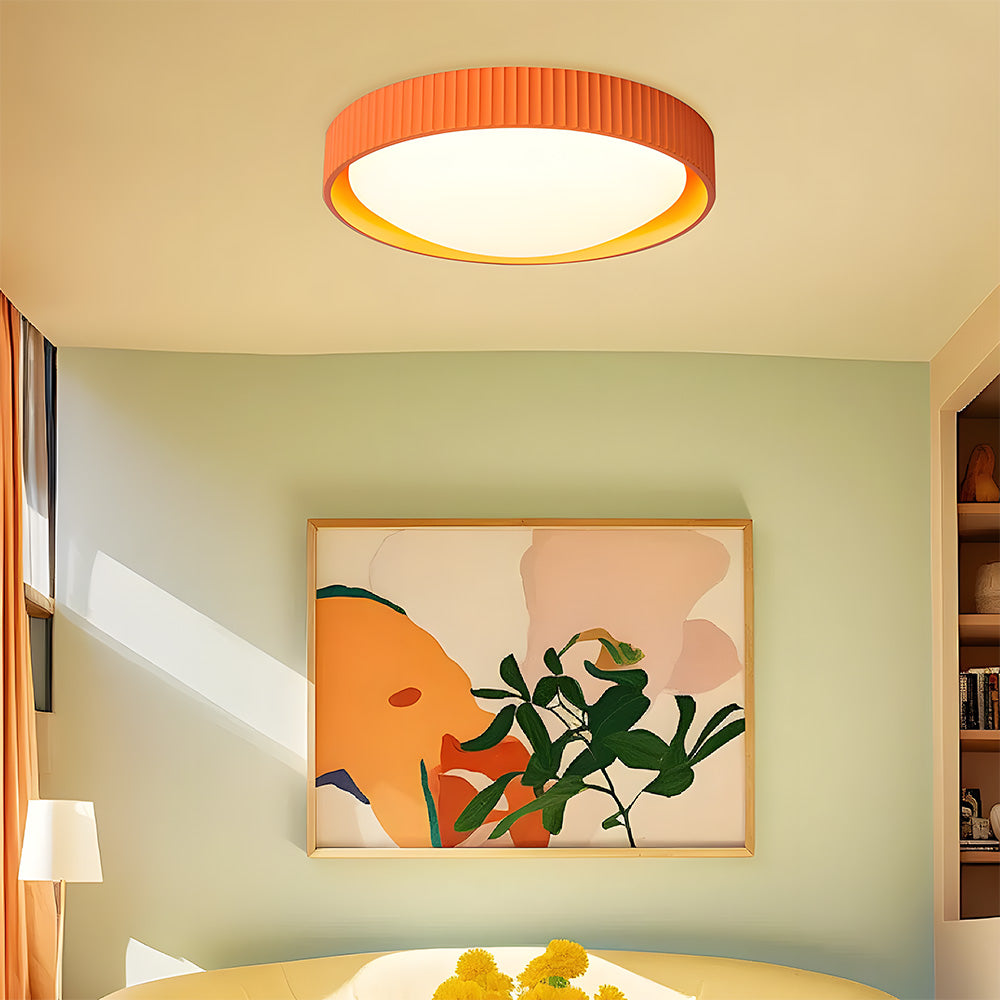 Tyalez Scandinavian Round Resin Living Room Ceiling Light