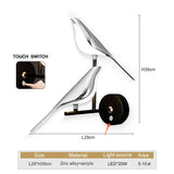 Tyalez Modern Led Art Design Bird Wall Light