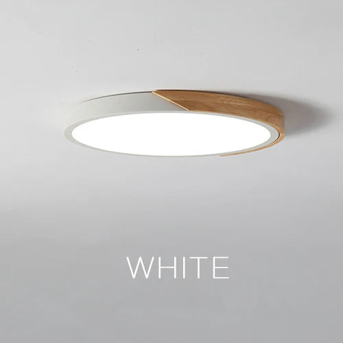 Tyalez LED Modern Ultra Thin Wood Ceiling Light