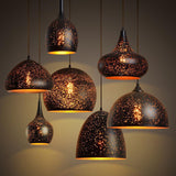Tyalez Vintage Etch Shade Metal Pendant Light