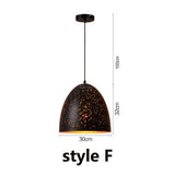 Tyalez Vintage Etch Shade Metal Pendant Light