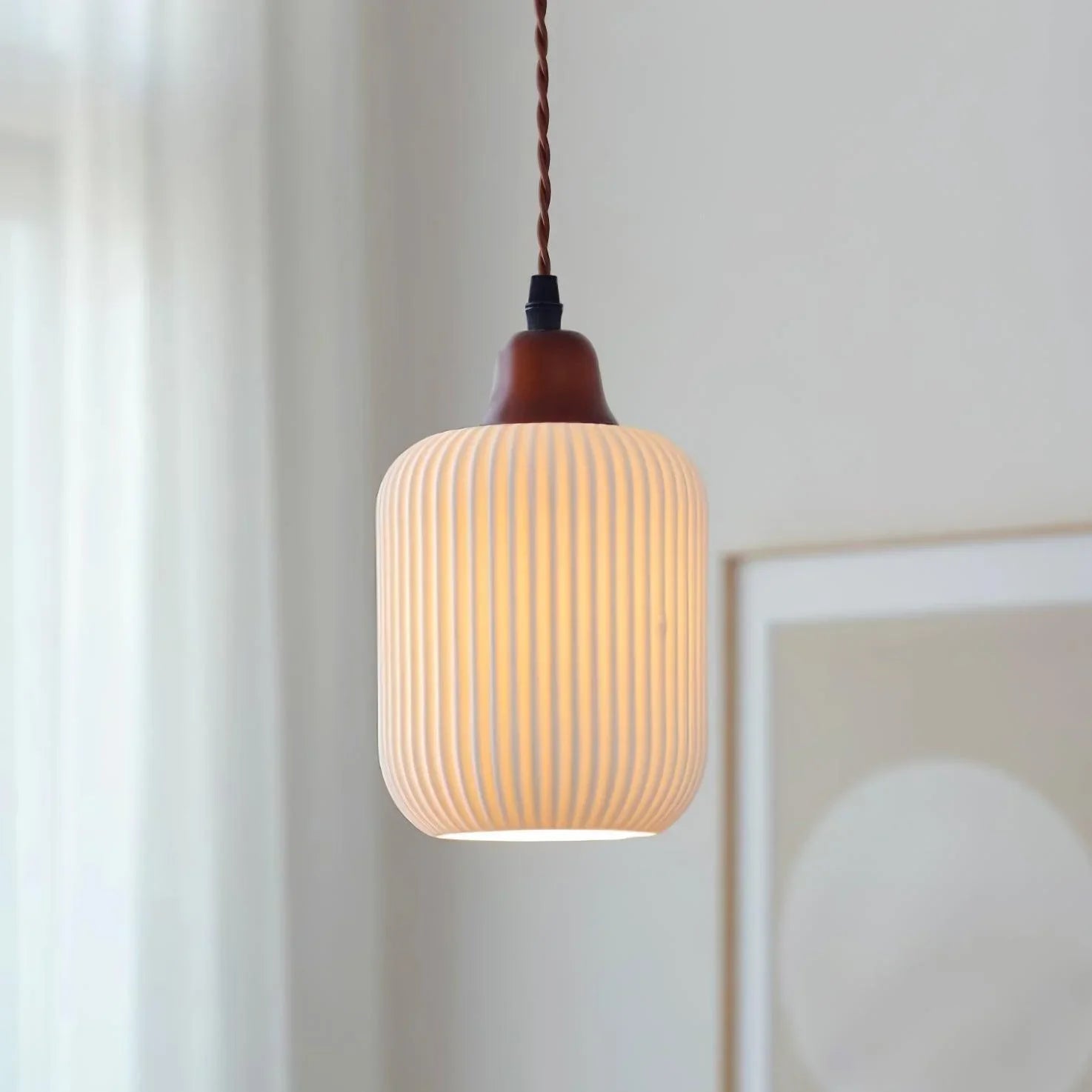 Sidra Ceramic Pendant Light – Handmade Nordic Minimalist Lighting