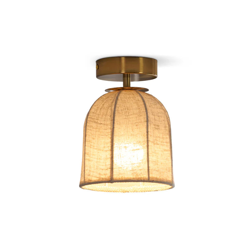 Retro linen fabric lamp corridor aisle ceiling lamp