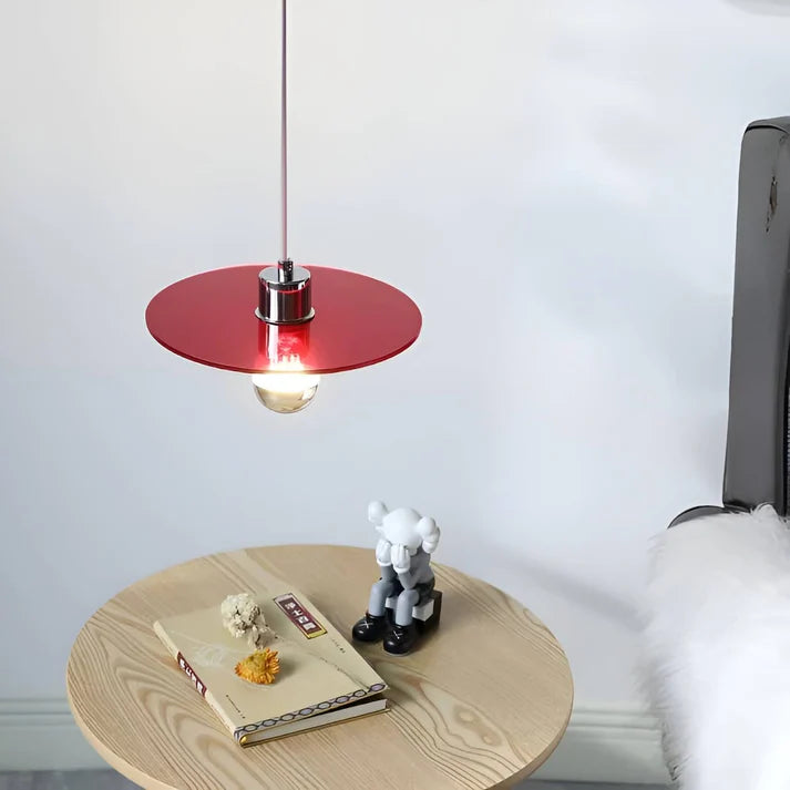 Retro Space Age Acrylic UFO Pendant Light