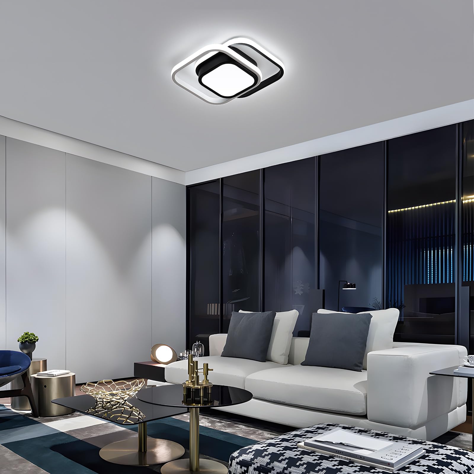 Tyalez Square LED Acrylic Living Room Ceiling Light