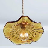 Tyalez Vintage Glass Hibiscus Flower Pendant Light