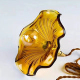 Tyalez Vintage Glass Hibiscus Flower Pendant Light