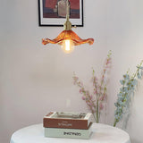 Tyalez Vintage Glass Hibiscus Flower Pendant Light