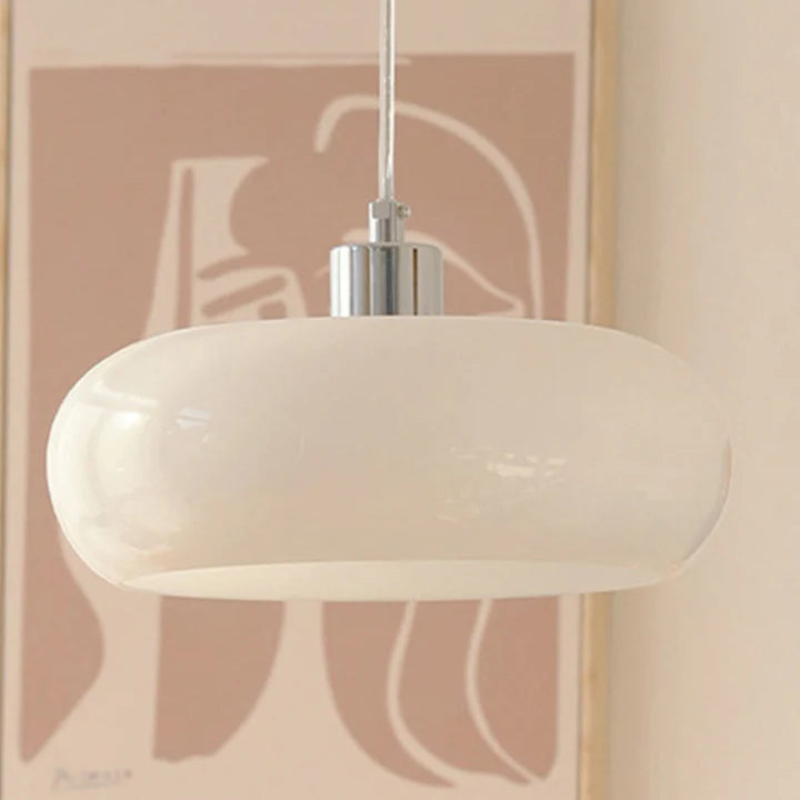 Vintage Bauhaus Style Glass Pendant Light