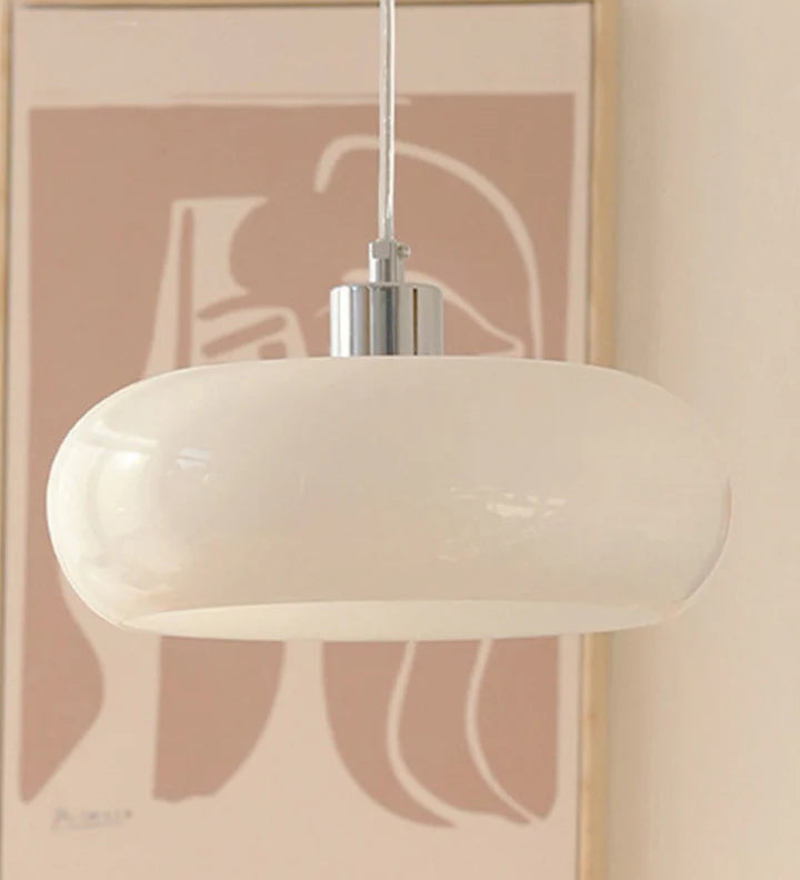 Vintage Bauhaus Style Glass Pendant Light