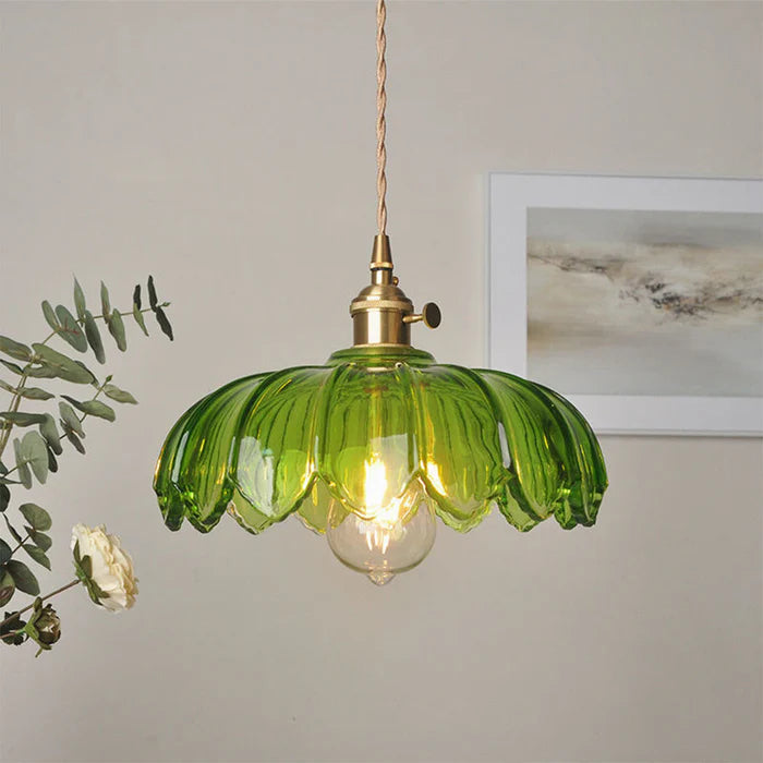 Tyalez Chic Glass Flower Pendant Lamp