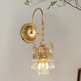 Tyalez Medieval Crystal Crown Wall Light
