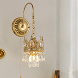 Tyalez Medieval Crystal Crown Wall Light