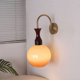 Tyalez Retro Yellow Bowl Glass Simplicity Wall Light