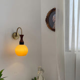 Tyalez Retro Yellow Bowl Glass Simplicity Wall Light