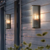 Modern Geometric LED Outdoor Wall Light with Acrylic Shade