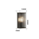 Modern Geometric LED Outdoor Wall Light with Acrylic Shade