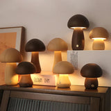 Tyalez Vintage Wooden Cute Mushroom Night Light