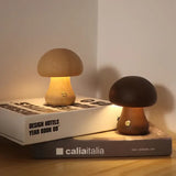 Tyalez Vintage Wooden Cute Mushroom Night Light