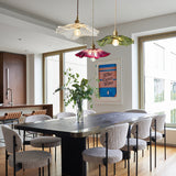 Tyalez Retro Lotus Leaf Shape Glass Pendant Lamp