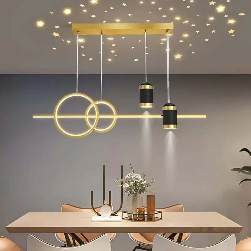 Tyalez Modern LED Star Dimming Pendant Light（three-colour changeable light）
