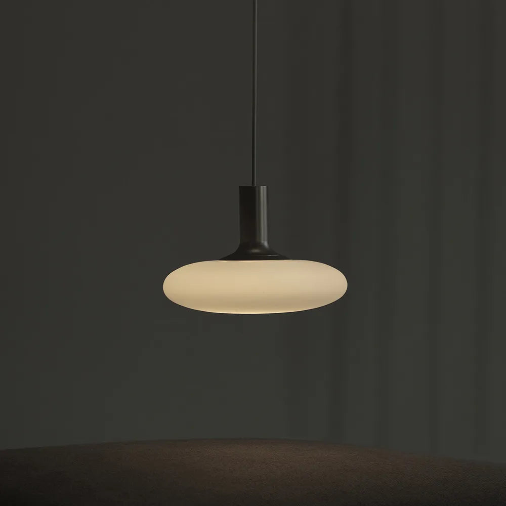 Nordic Minimalist Cream Glass Chandelier – Modern Bedroom Lamp