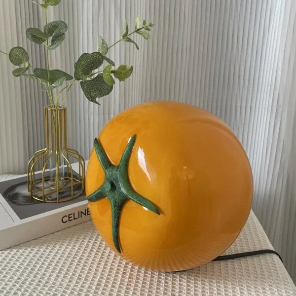 Creative Tomato Bedroom Glass Table Lamp