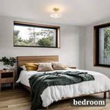 Modern Nordic Ceiling Light – Minimalist Glass Flush Mount Fixture