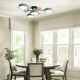 Tyalez Contemporary Round Iron LED Semi-Flush Chandelier